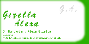 gizella alexa business card